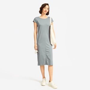 Everlane luxe cotton side slit dress